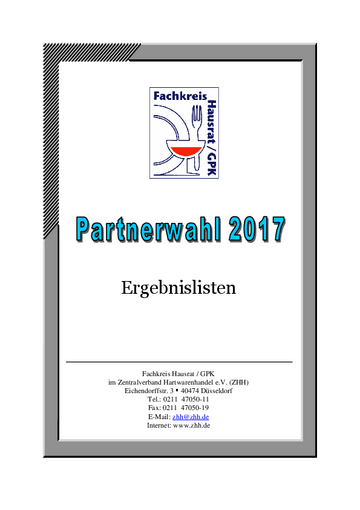 Auswertung der Partnerwahlen GPK 2017