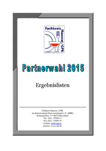 Auswertung Partnerwahlen GPK Sieger 2015